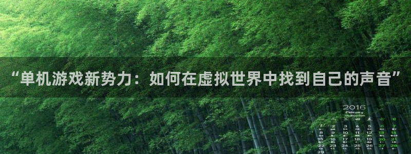 长征娱乐：“单机游戏新势力：如何在虚拟世界中找到自己的声音”