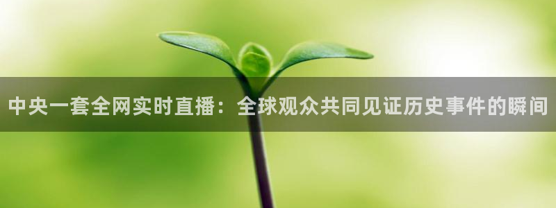 黑白体育nba篮球直播：中央一套全网实时直播：全球观众共同见证历史事件的瞬间